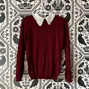 Lace Collared Sweater